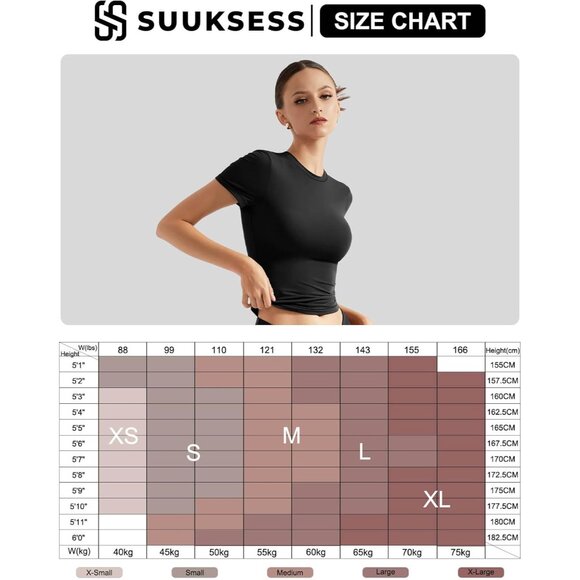 Women Double Lined Soft Cotton Crew Neck Crop Top Short Sleeve Casual - Picture 7 of 7